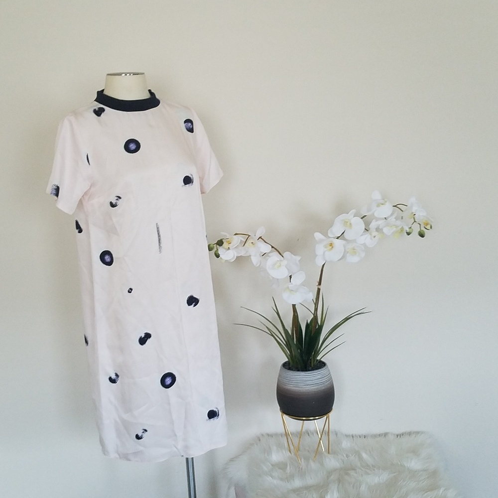 Asos Materntiy Dotted Dusty Pink Dress Size 8